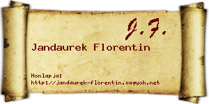 Jandaurek Florentin névjegykártya